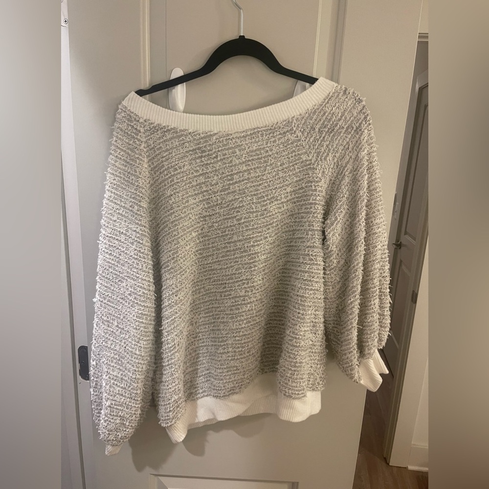 Slouchy shoulder sweater
